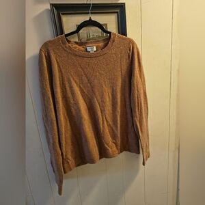 J. Crew Teddie Merino Wool Sweater in Rich Brown Size L